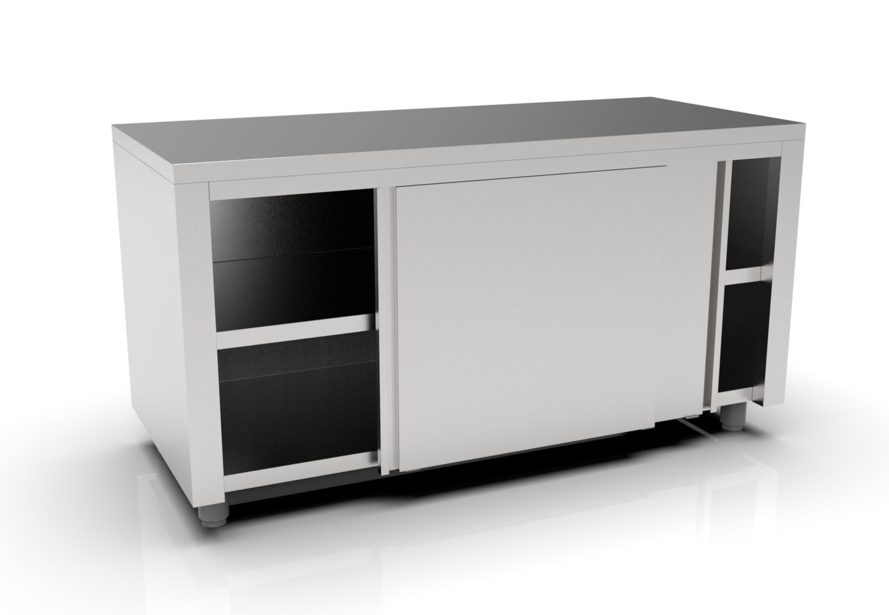 Worktable with Sliding Door - Ready to Manufacture 3D model_4