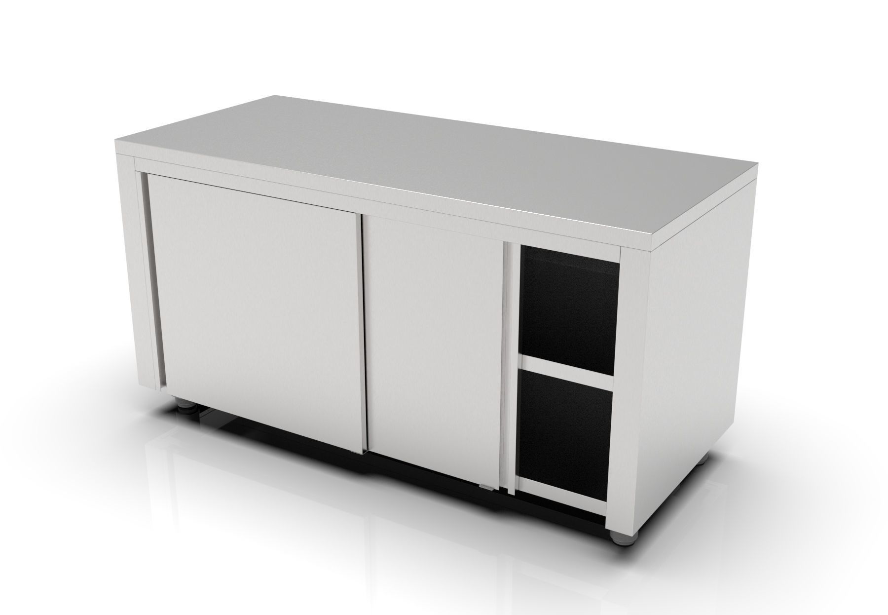 Worktable with Sliding Door - Ready to Manufacture 3D model_6