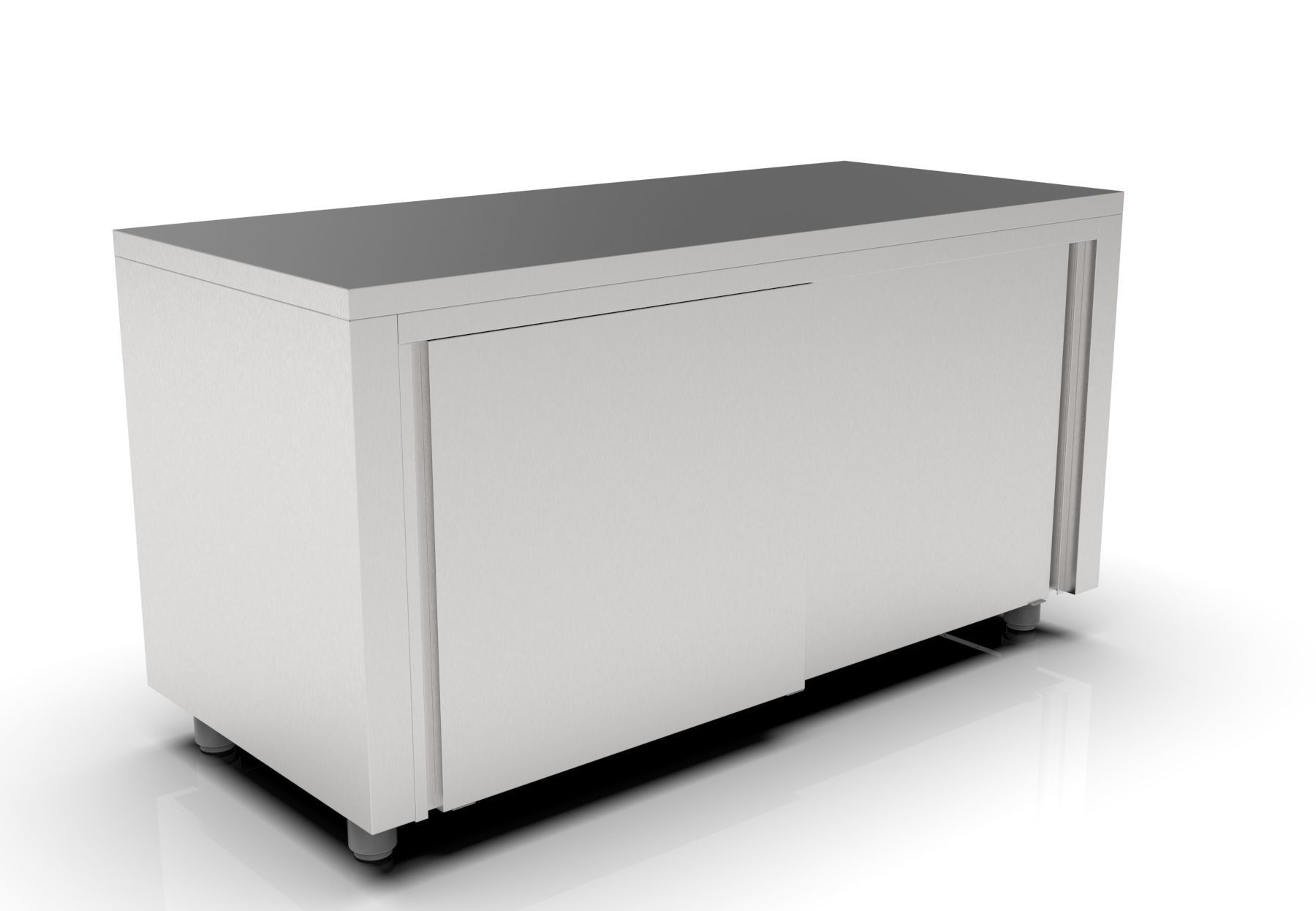 Worktable with Sliding Door - Ready to Manufacture 3D model_1