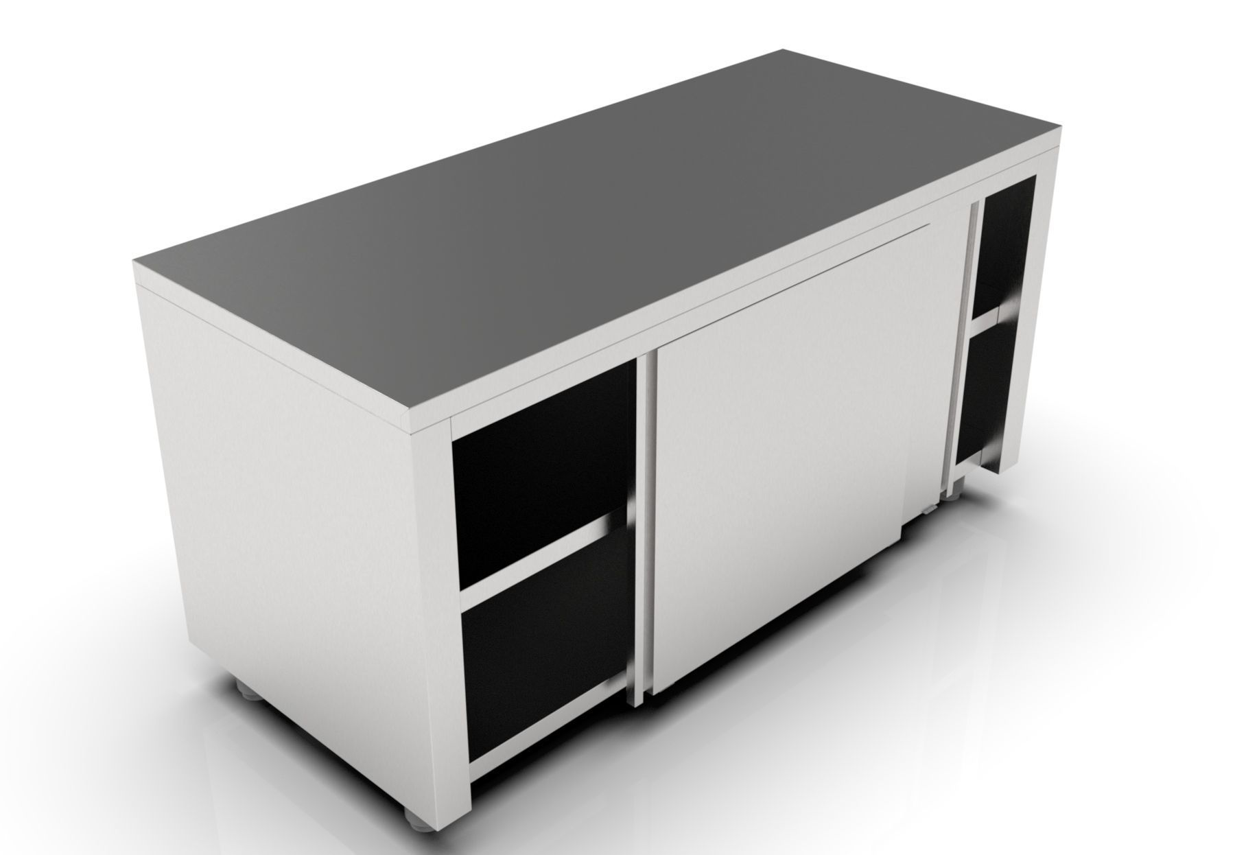 Worktable with Sliding Door - Ready to Manufacture 3D model_5