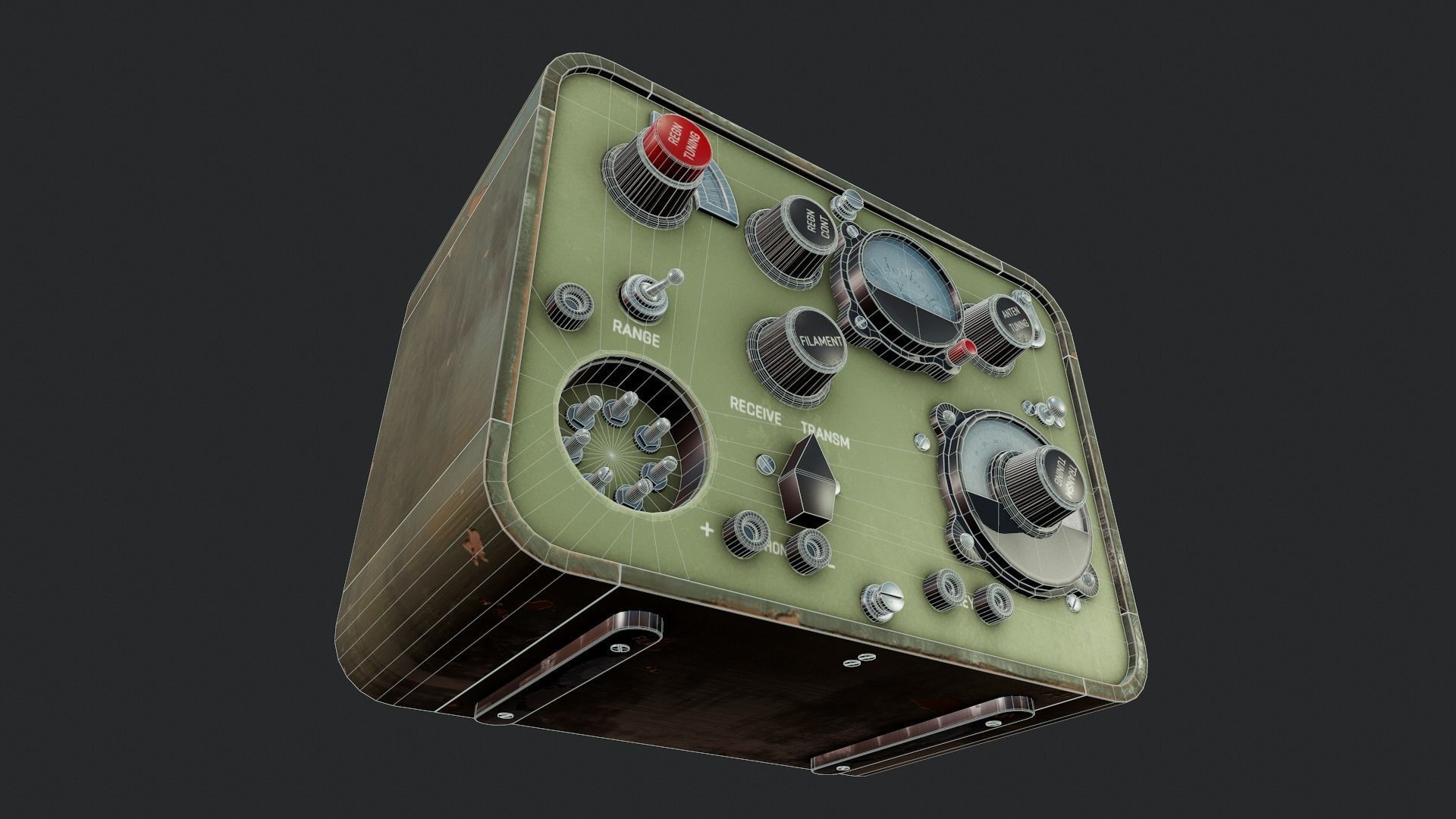 WWII Radiostation Sever - Tutorial Included 3D model_13
