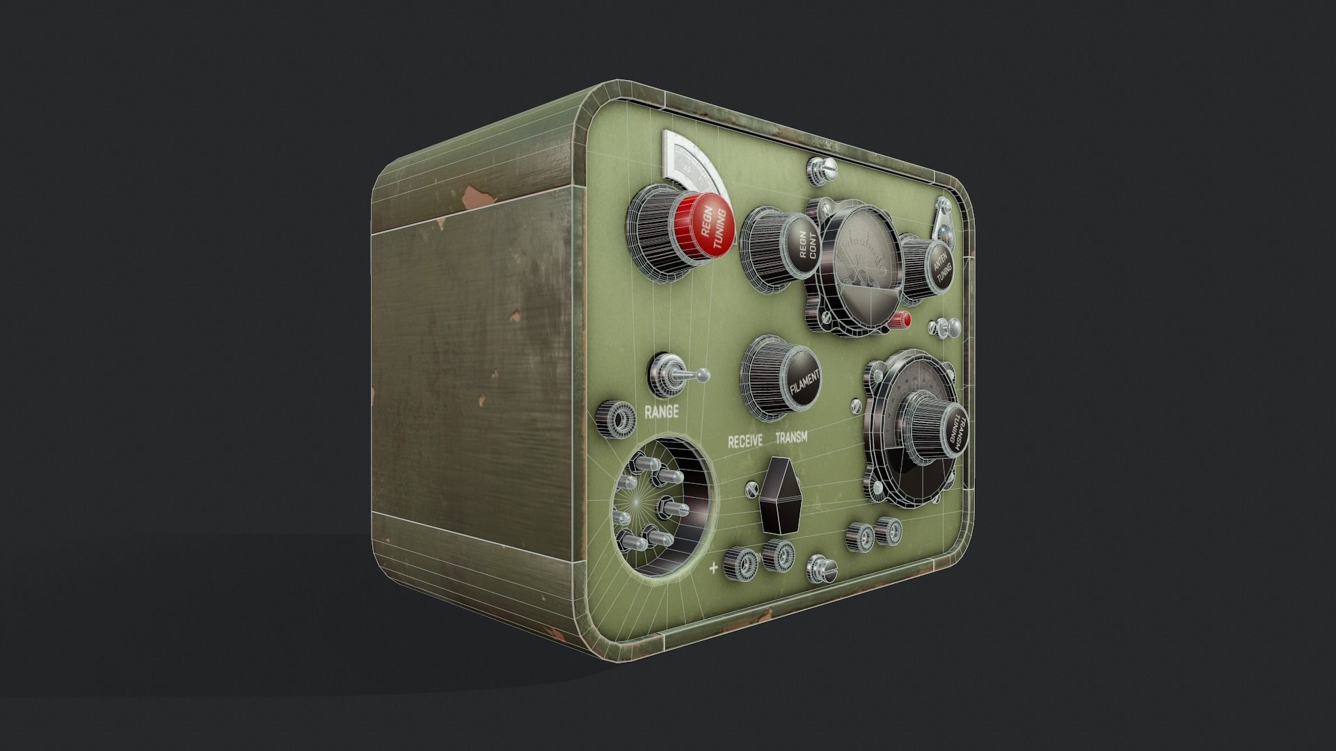 WWII Radiostation Sever - Tutorial Included 3D model_5
