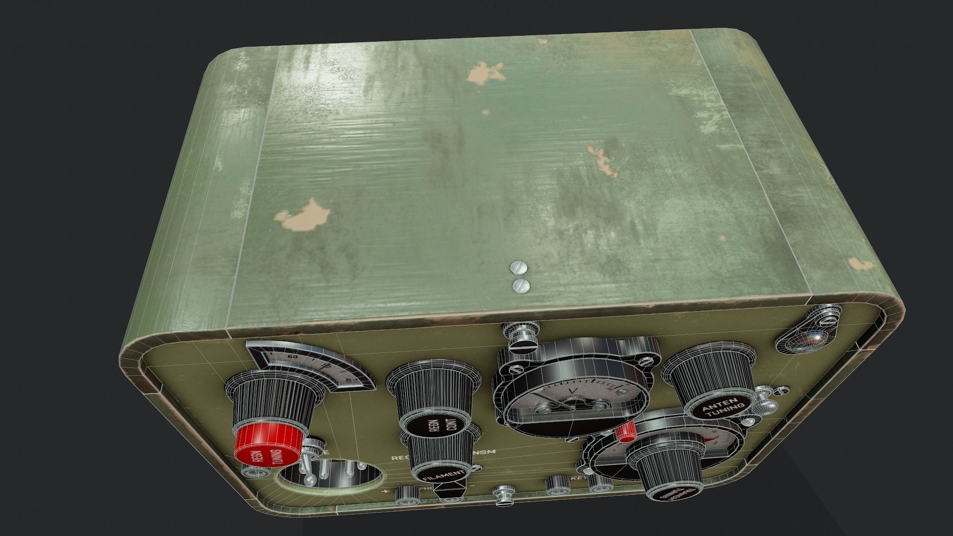 WWII Radiostation Sever - Tutorial Included 3D model_11