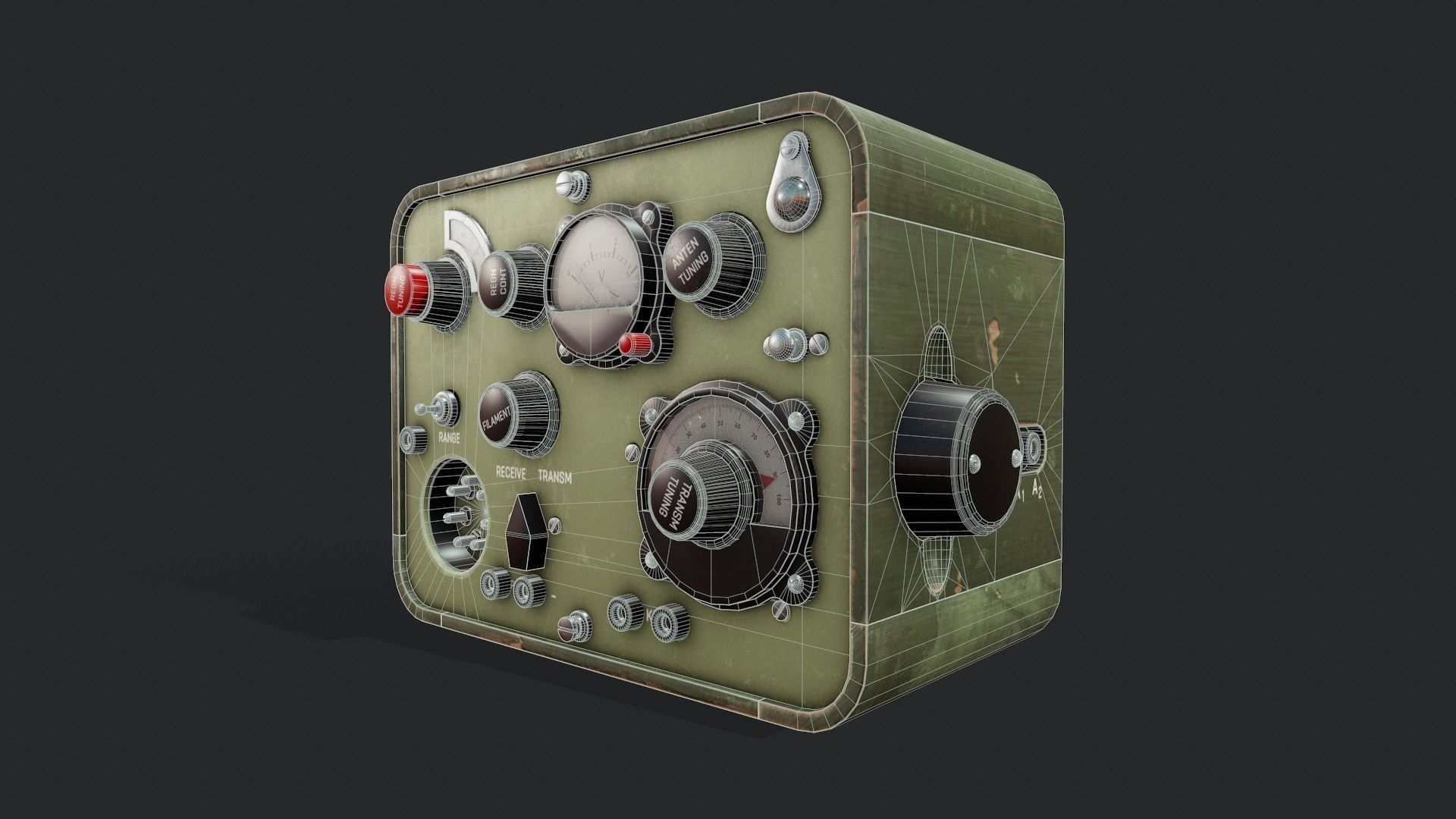 WWII Radiostation Sever - Tutorial Included 3D model_3