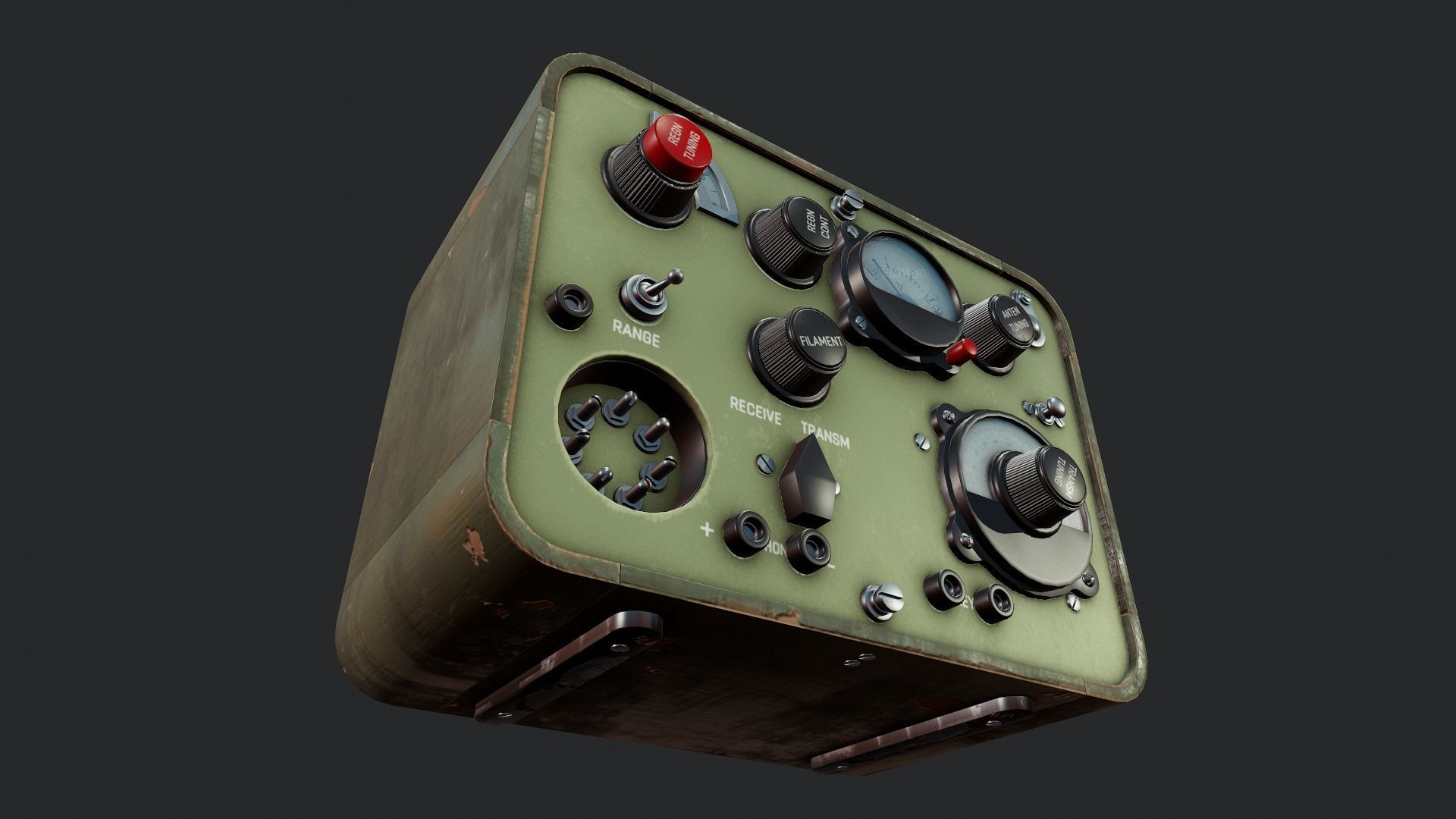 WWII Radiostation Sever - Tutorial Included 3D model_12