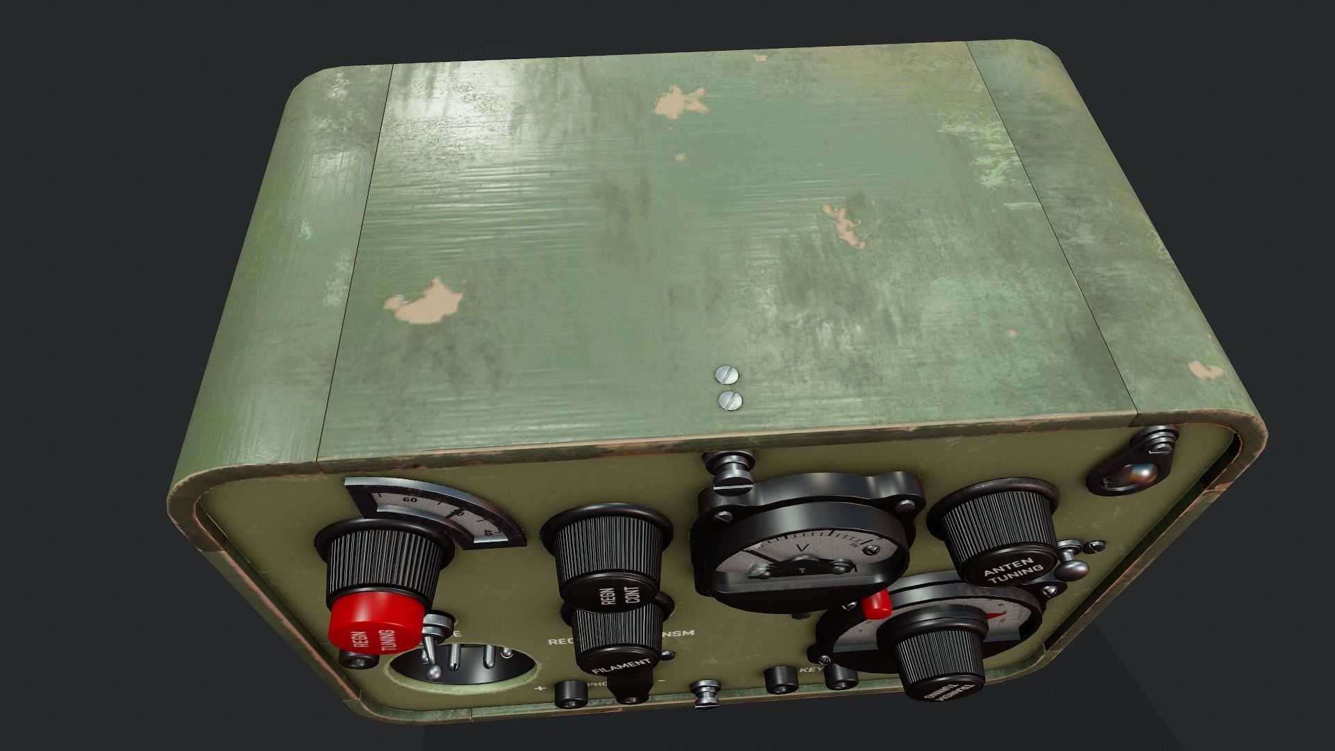 WWII Radiostation Sever - Tutorial Included 3D model_10
