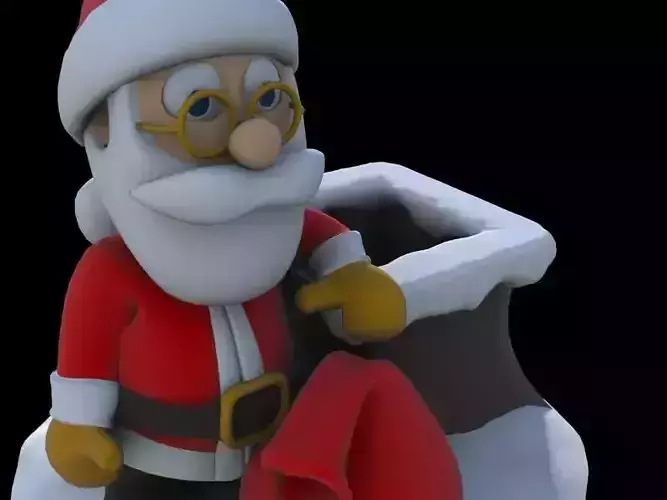 Pose 03 - Santa on the Roof 3D print model