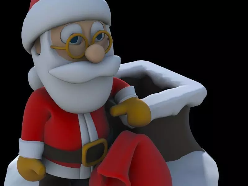 Pose 03 - Santa on the Roof 3D print model_0