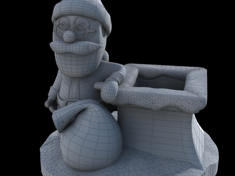 Pose 03 - Santa on the Roof 3D print model_3