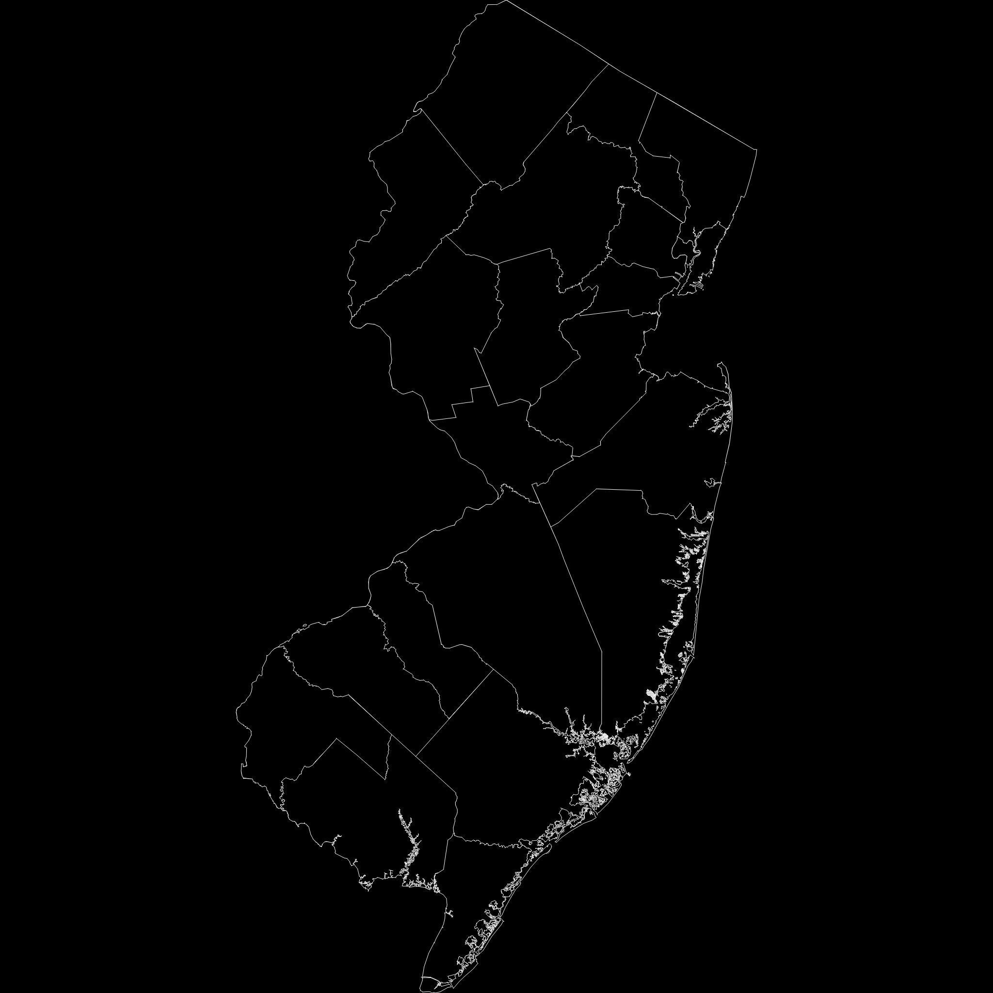 New Jersey  United States USA map region 3D model geography 3D model_10