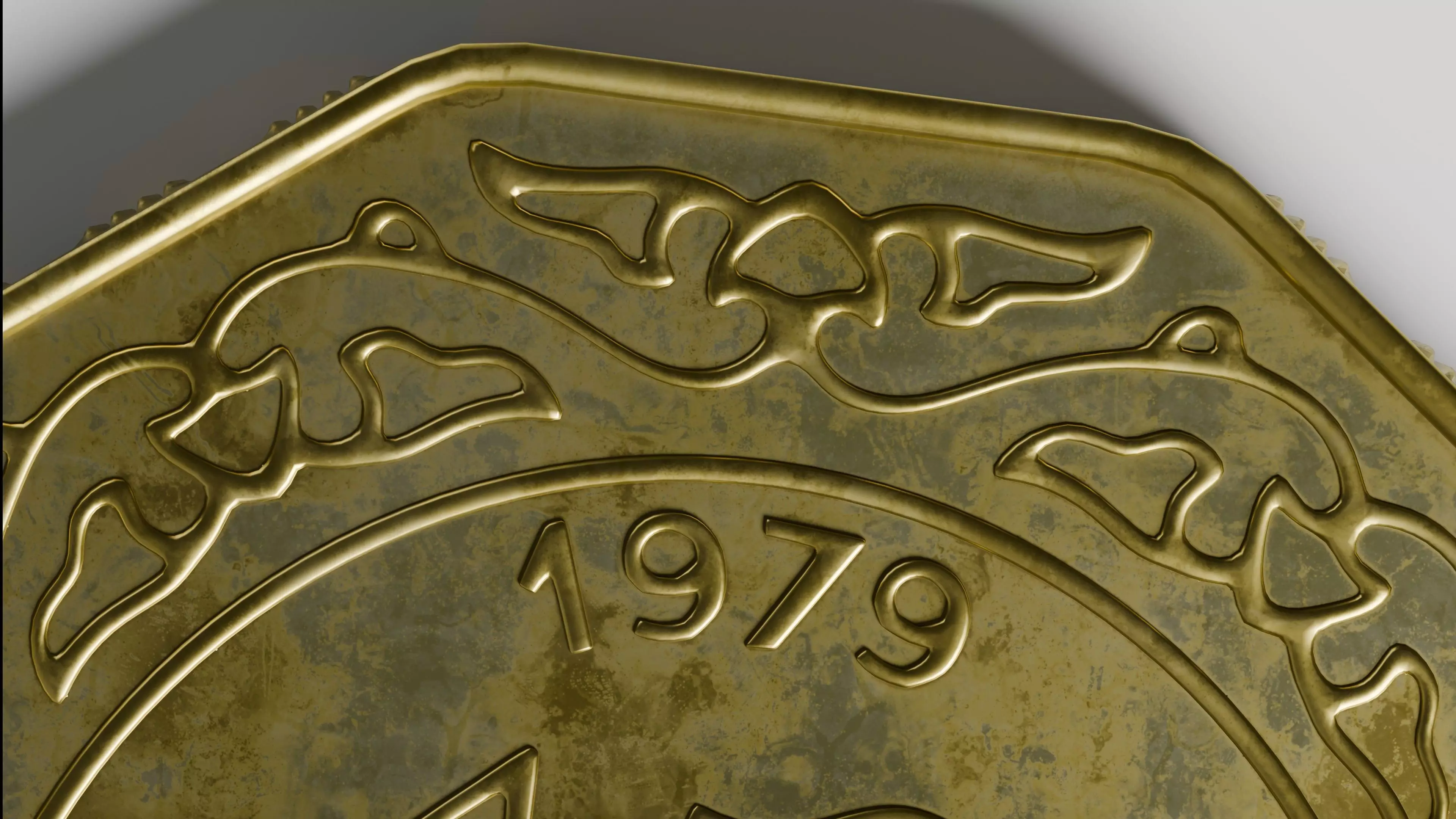 Algerian coin v2 3D model_3