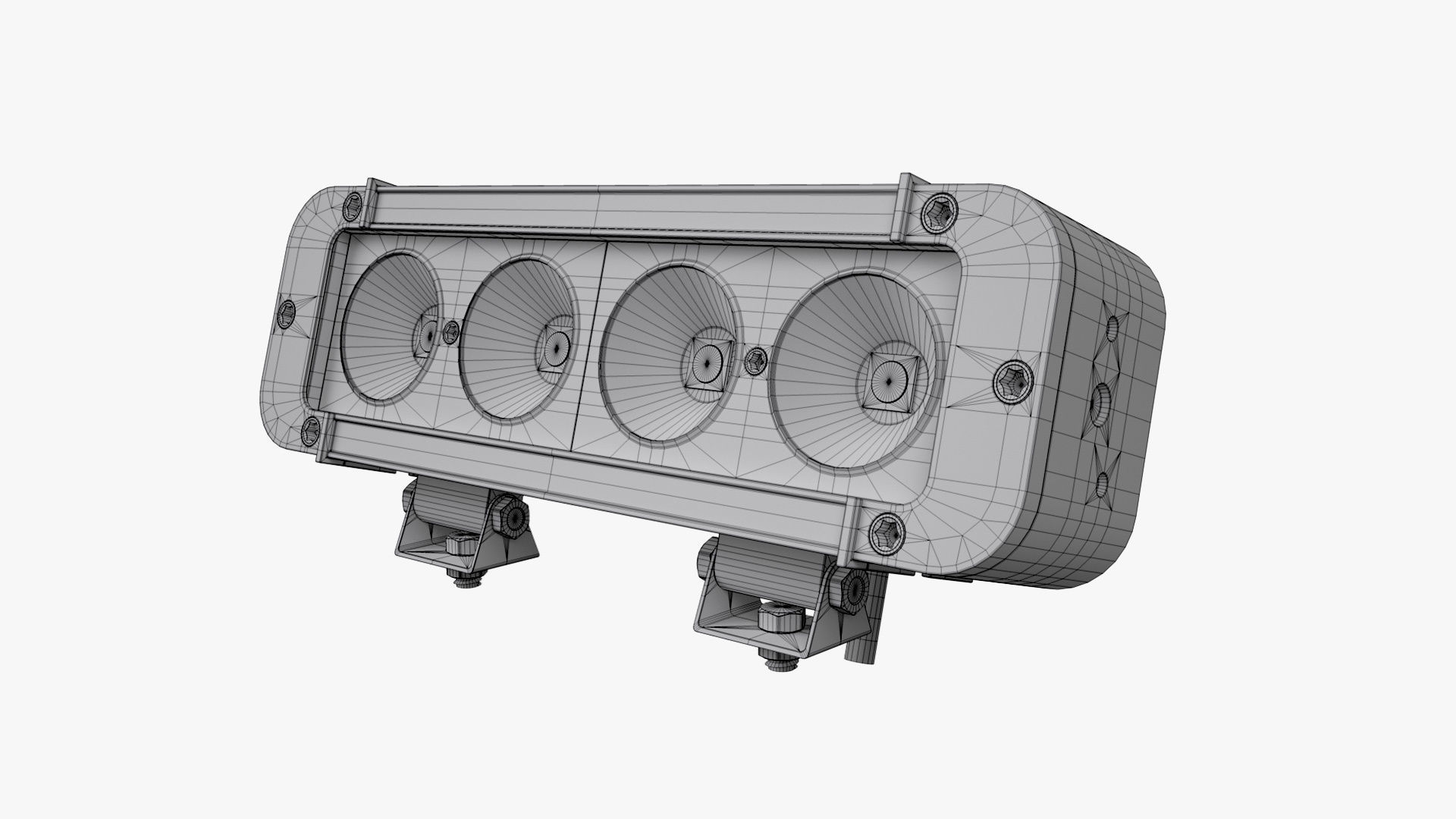 Medium Amber LED Light Bar 3D model_10