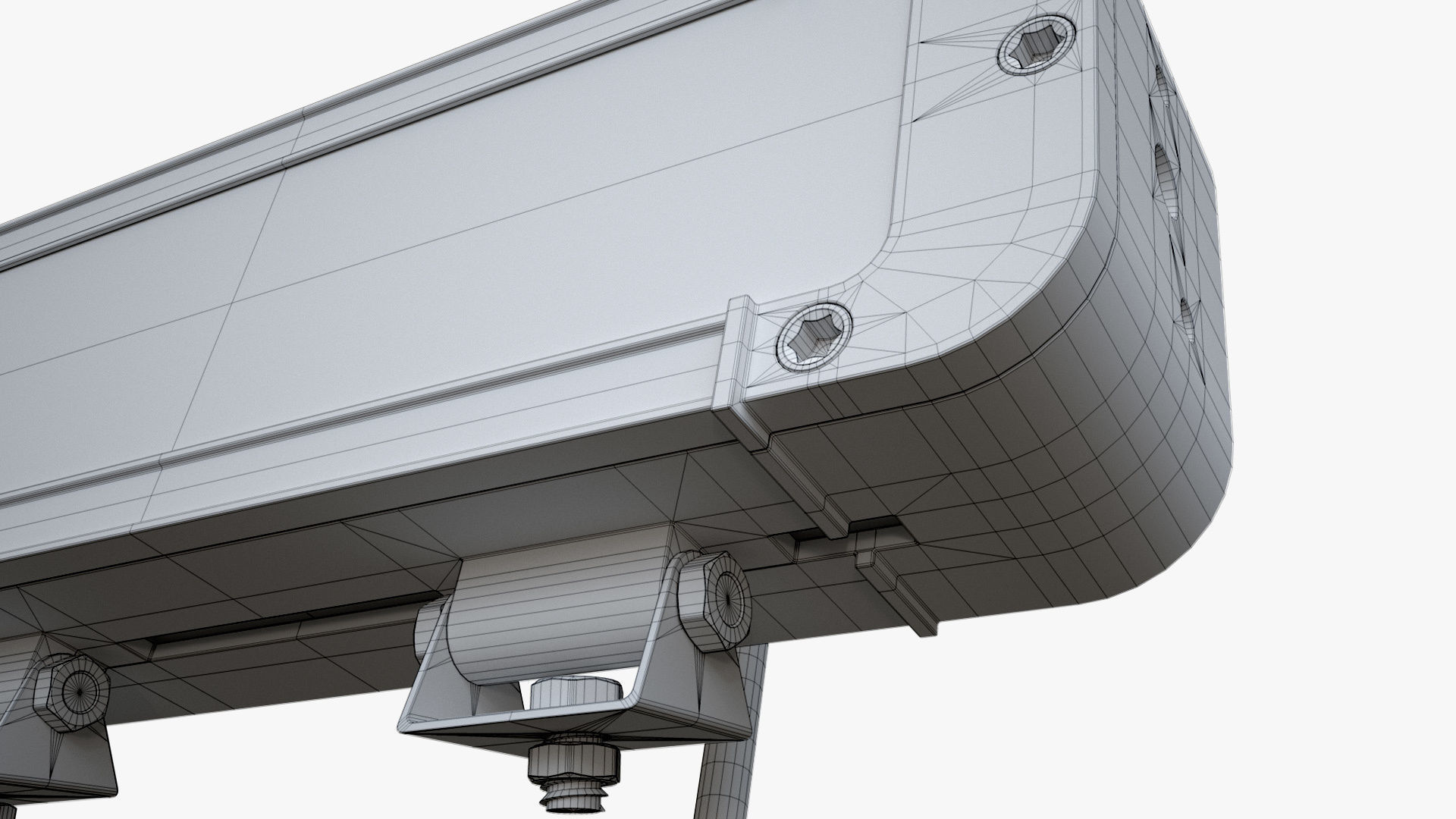 Medium Amber LED Light Bar 3D model_15