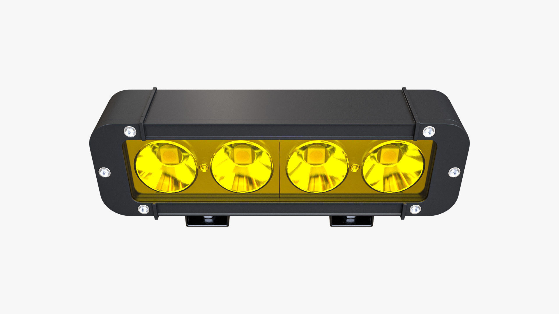 Medium Amber LED Light Bar 3D model_5