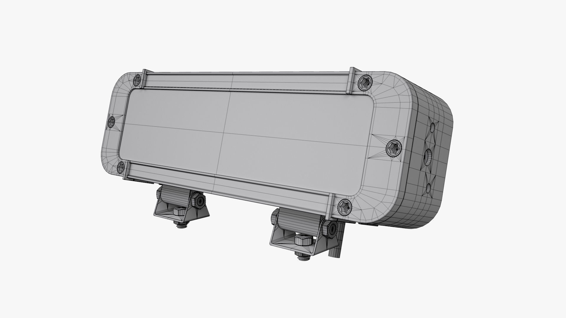Medium Amber LED Light Bar 3D model_9