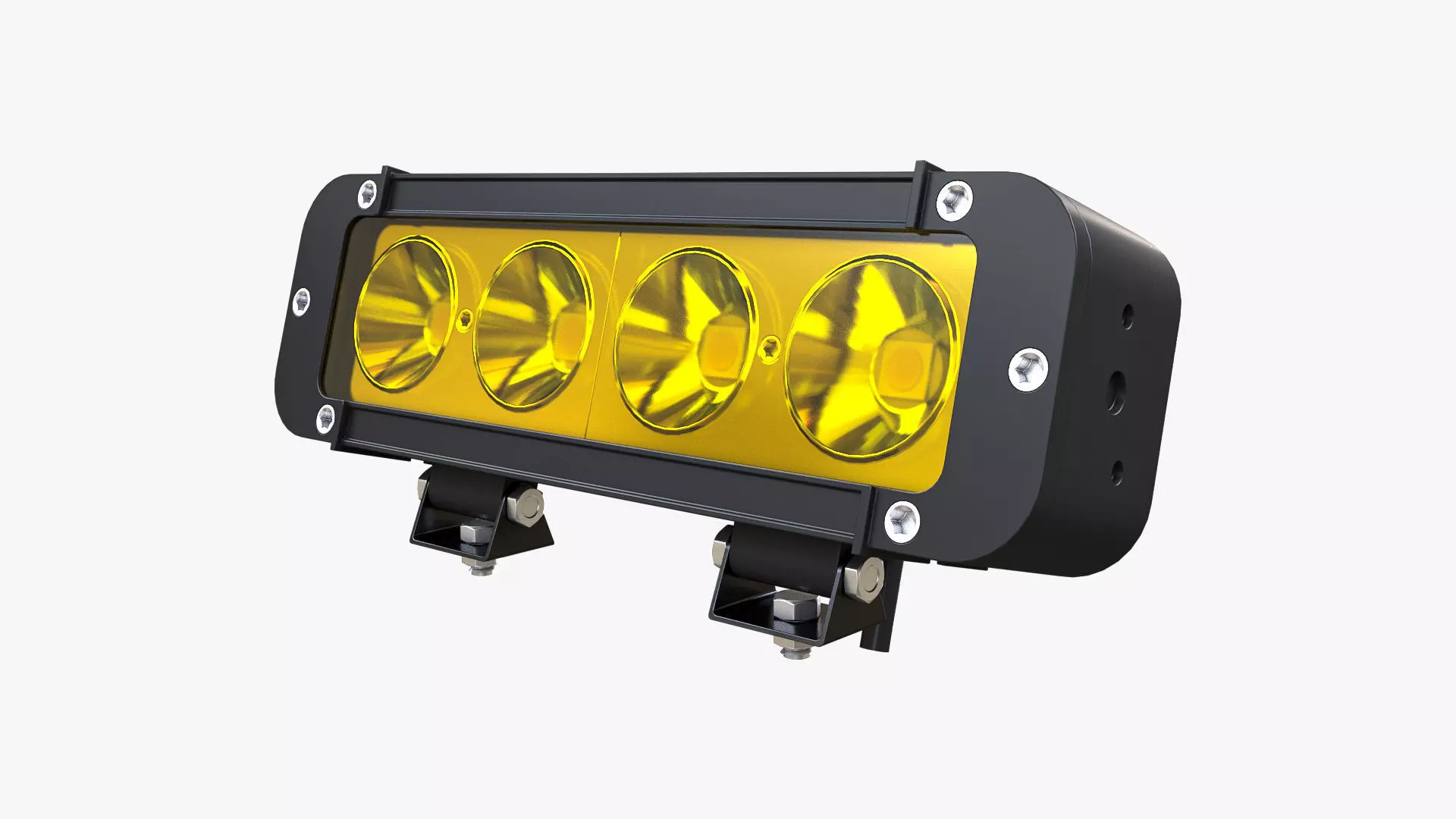 Medium Amber LED Light Bar 3D model_0