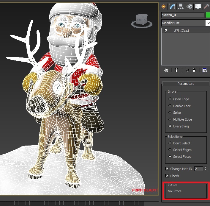 Pose 04 - Santa and the Reindeer 3D print model_5