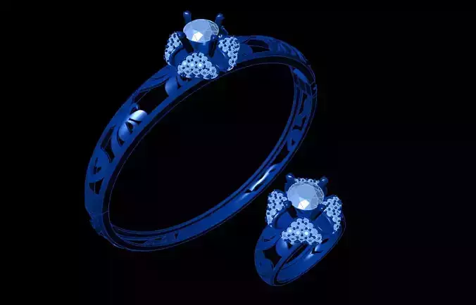 Diamond Jewellery Sets Concept 3D print model