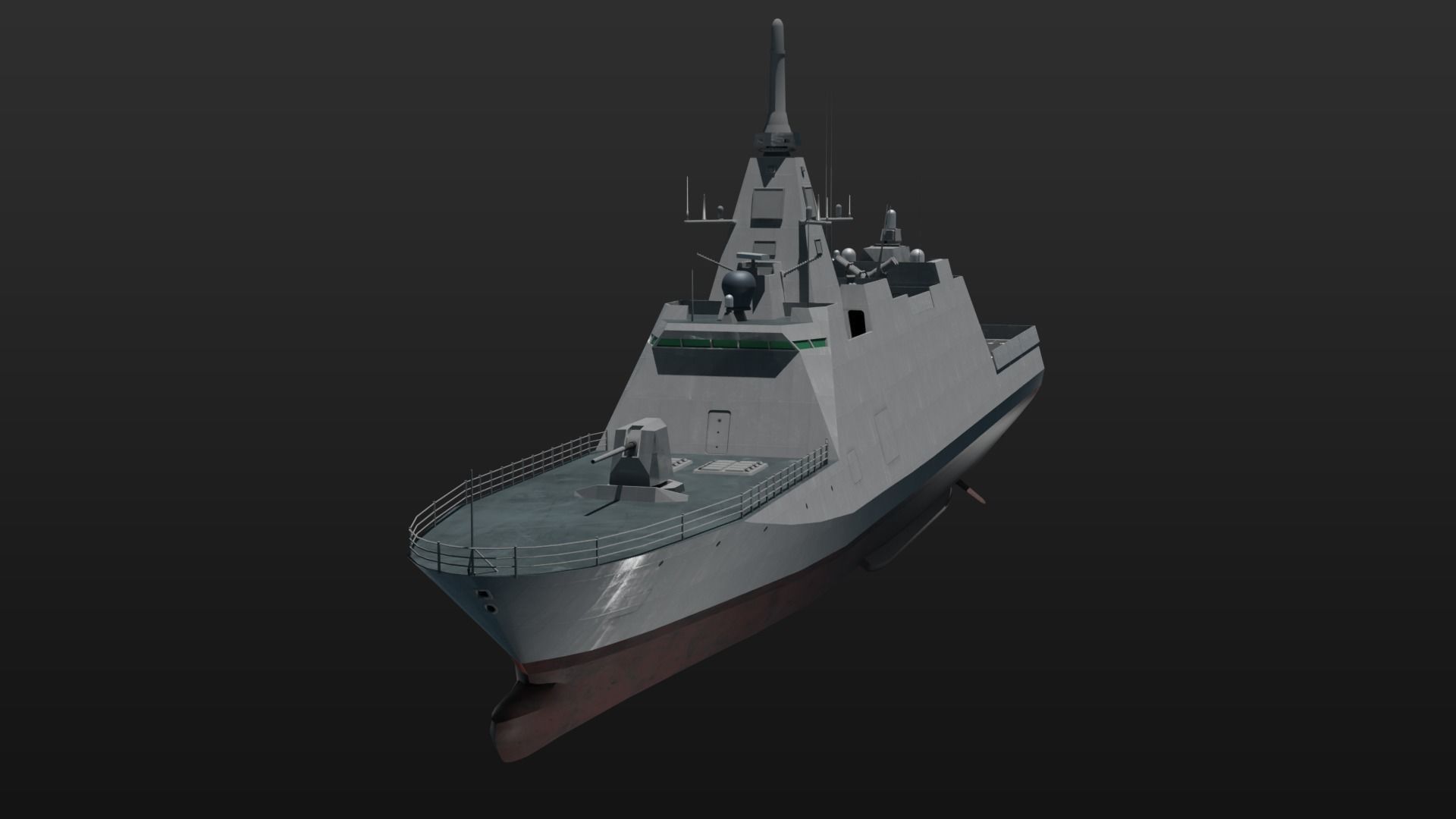 3D JMSDF Mogami class frigate 3D model_3