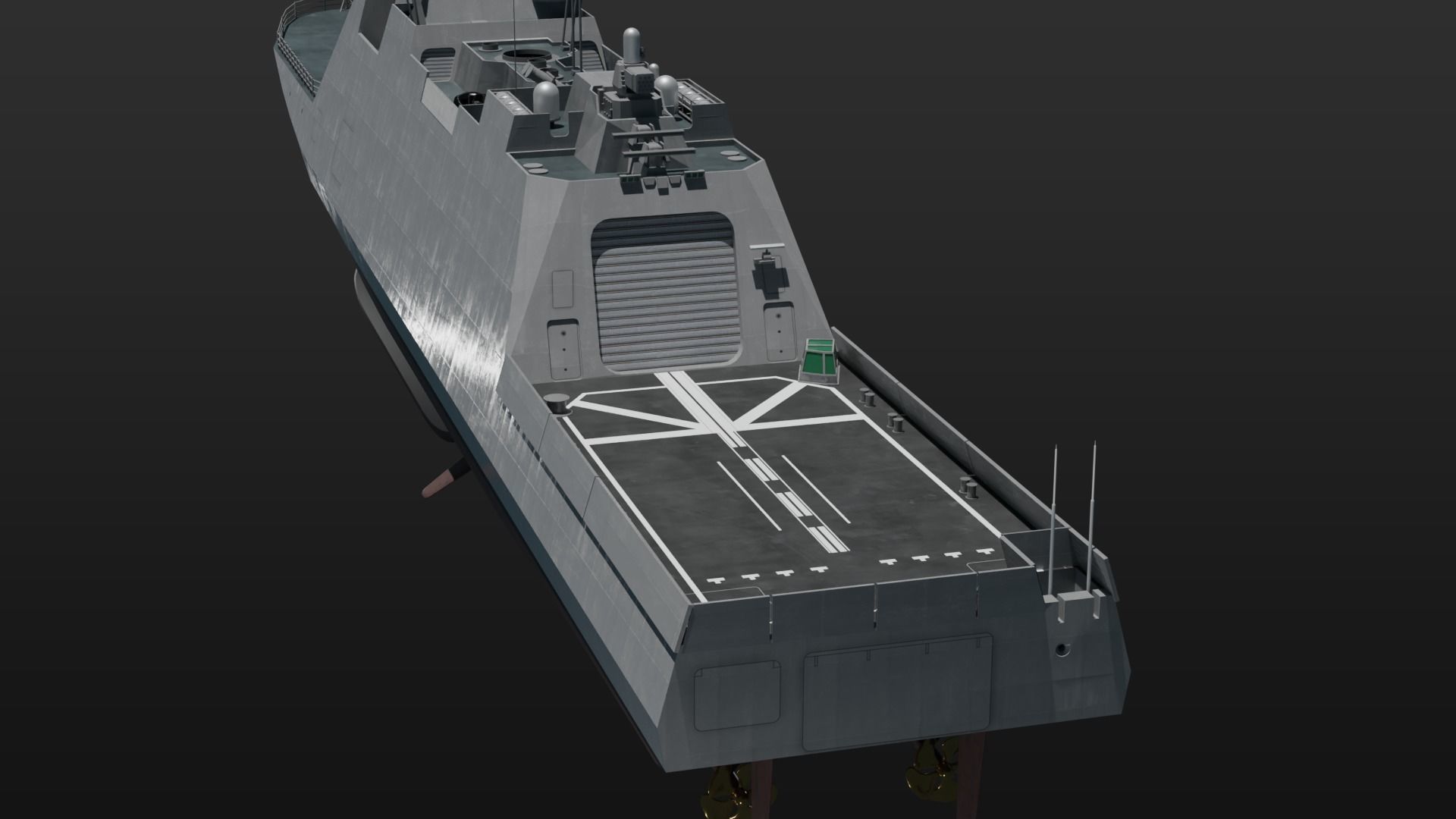 3D JMSDF Mogami class frigate 3D model_9