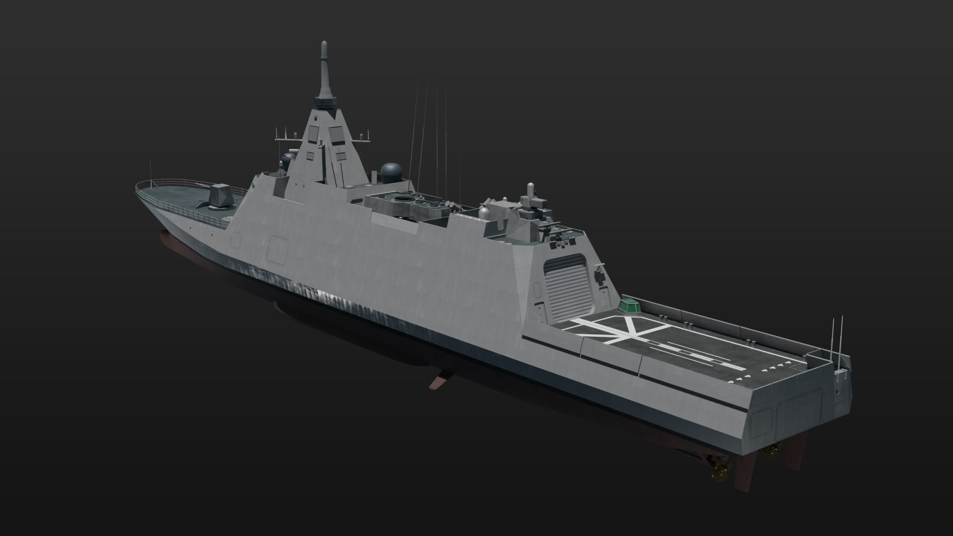 3D JMSDF Mogami class frigate 3D model_10