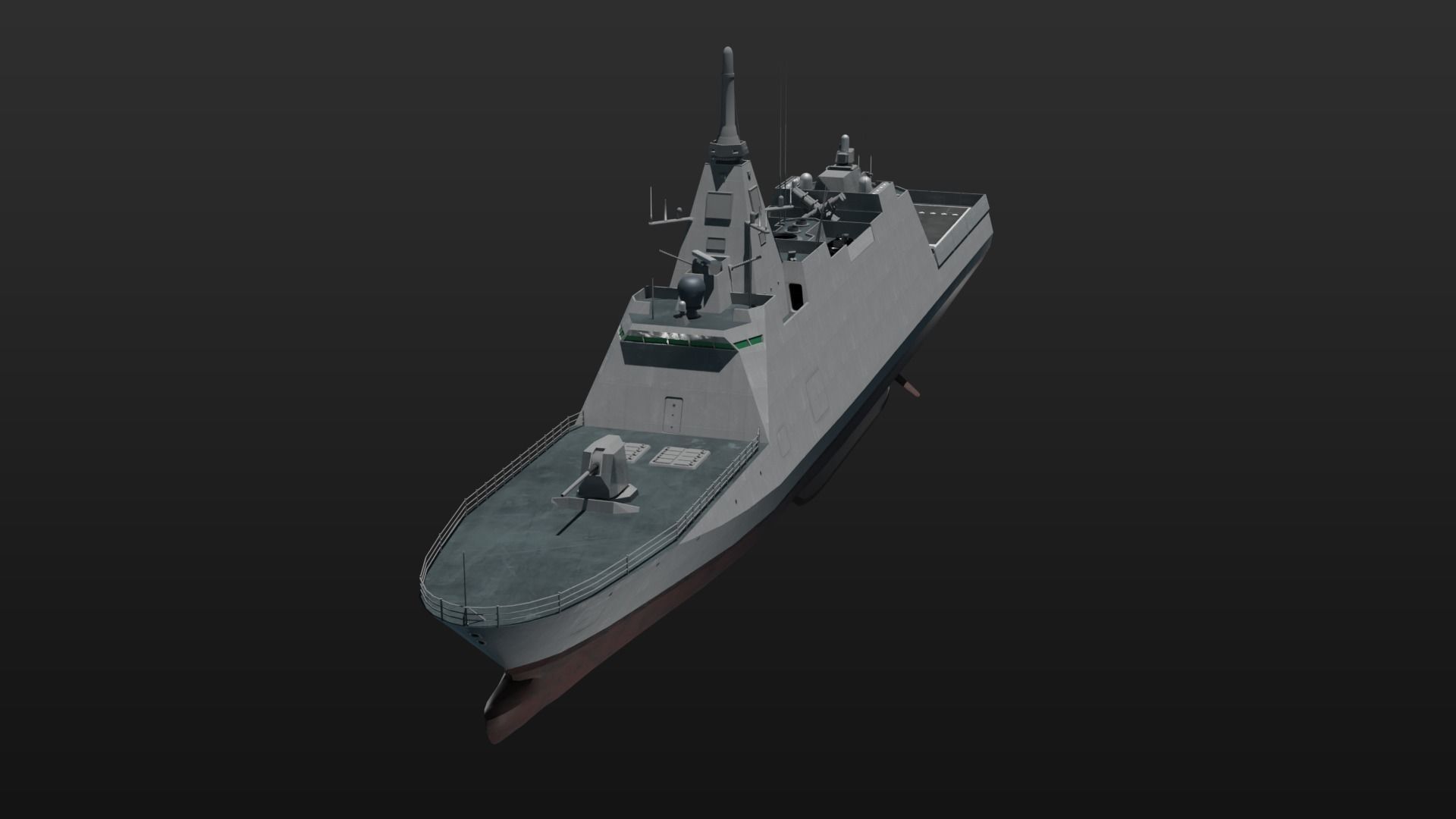 3D JMSDF Mogami class frigate 3D model_2