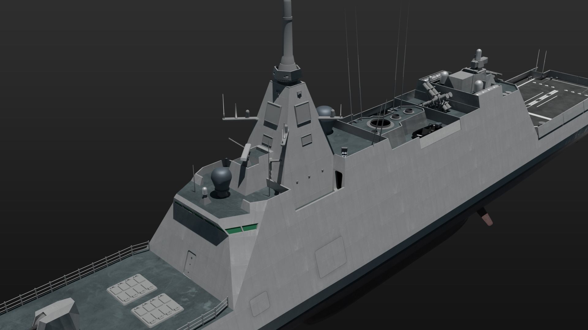 3D JMSDF Mogami class frigate 3D model_14