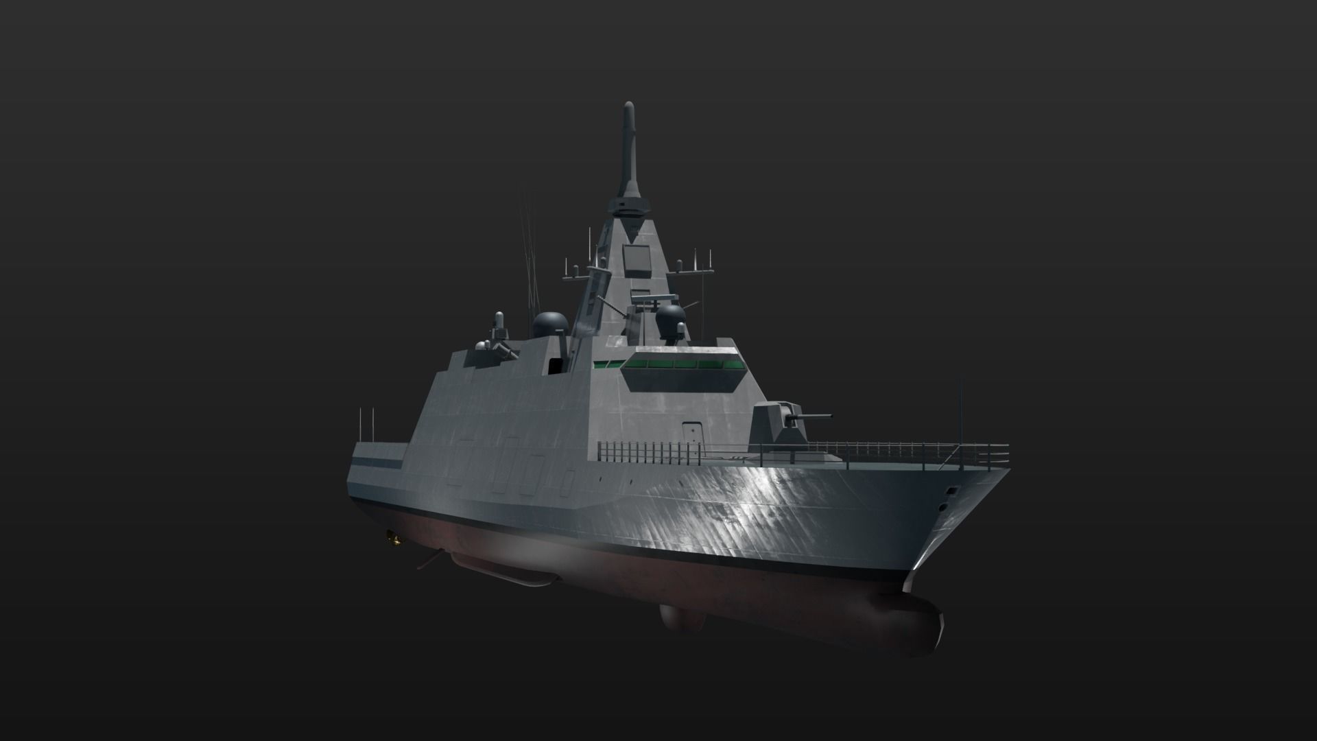 3D JMSDF Mogami class frigate 3D model_4