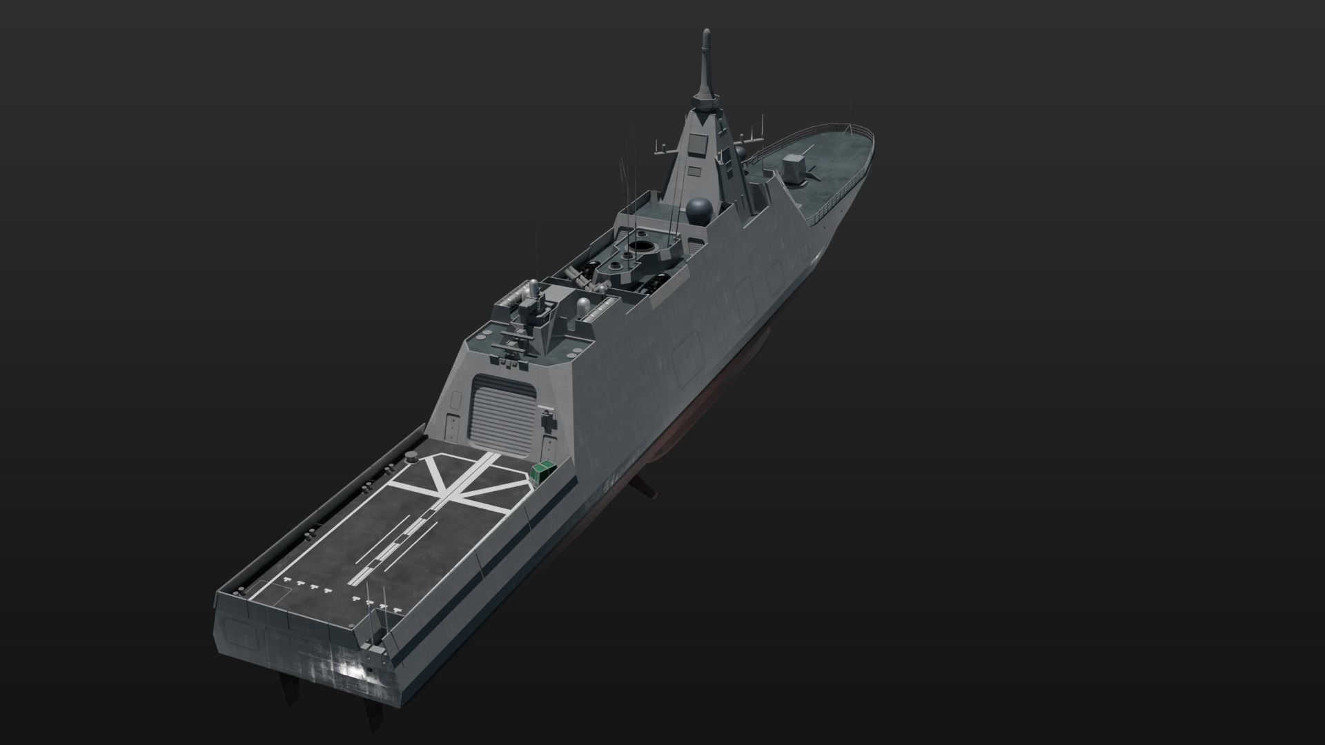 3D JMSDF Mogami class frigate 3D model_7