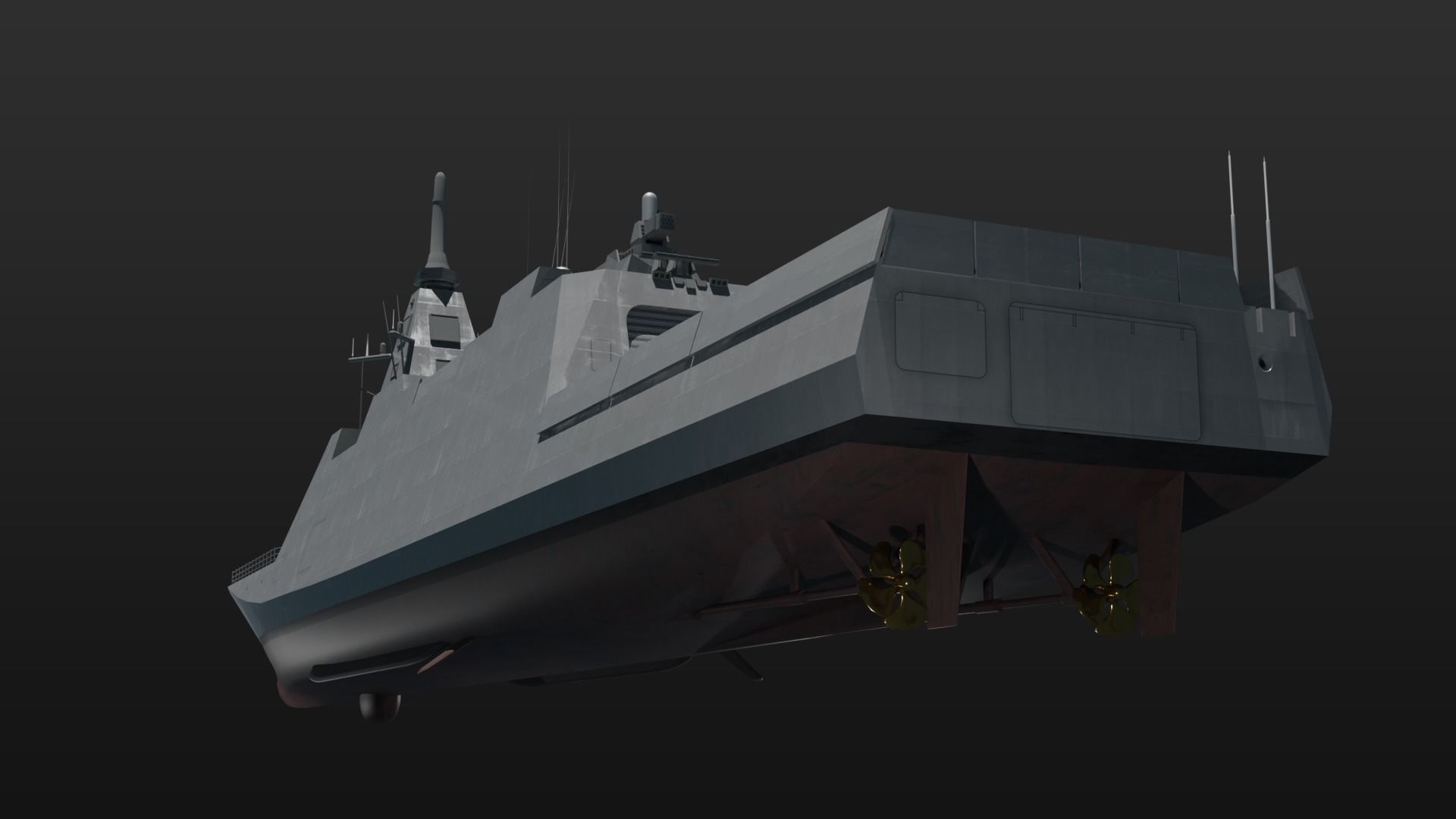 3D JMSDF Mogami class frigate 3D model_8