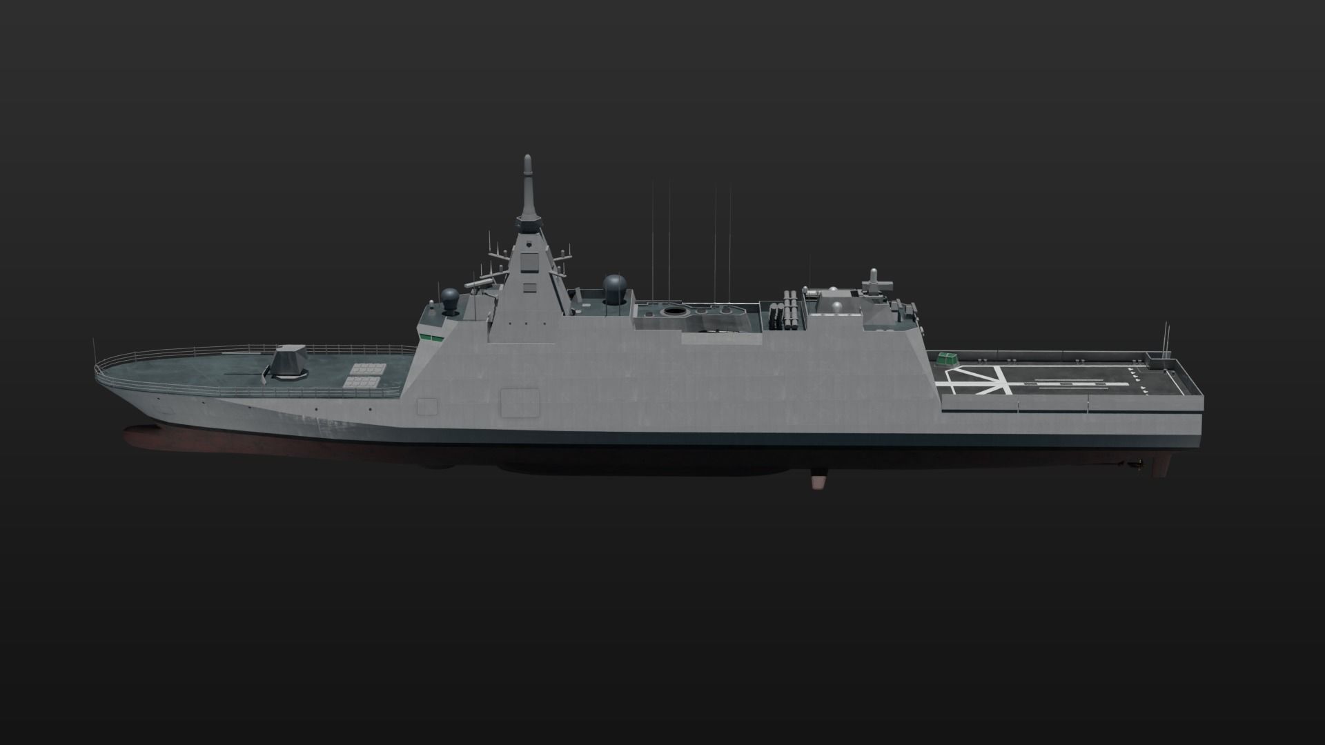 3D JMSDF Mogami class frigate 3D model_11