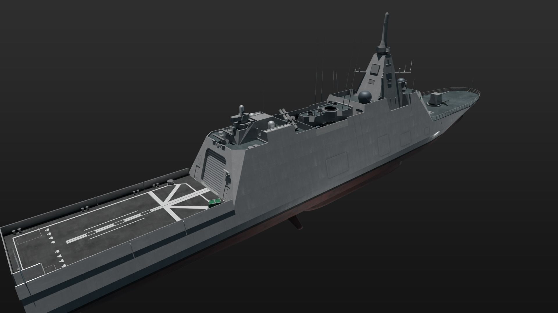 3D JMSDF Mogami class frigate 3D model_6