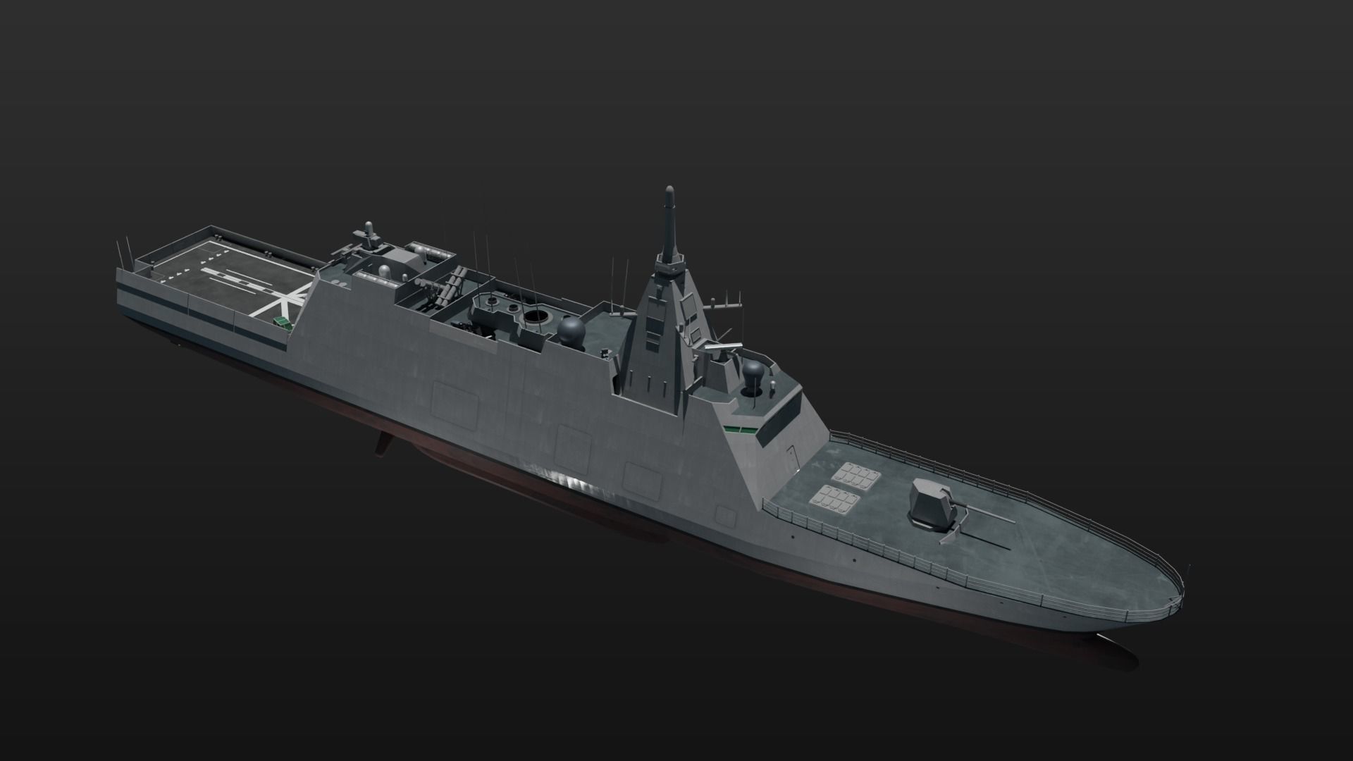3D JMSDF Mogami class frigate 3D model_5