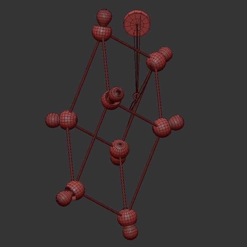 Molecule Gold 3D model_1
