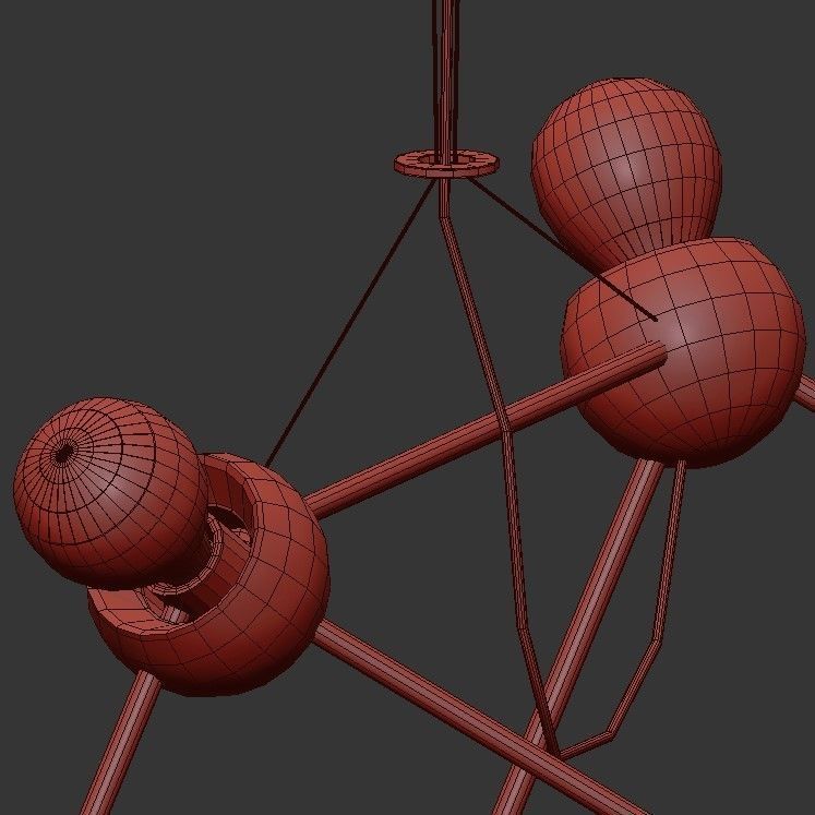 Molecule Gold 3D model_3