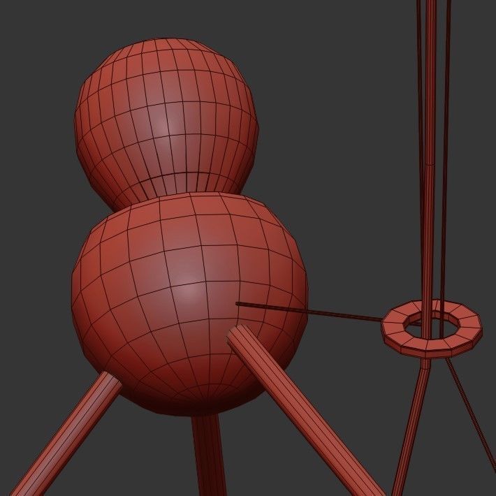 Molecule Gold 3D model_2