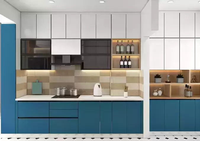 Parallel kitchen 3D Design 3D print model