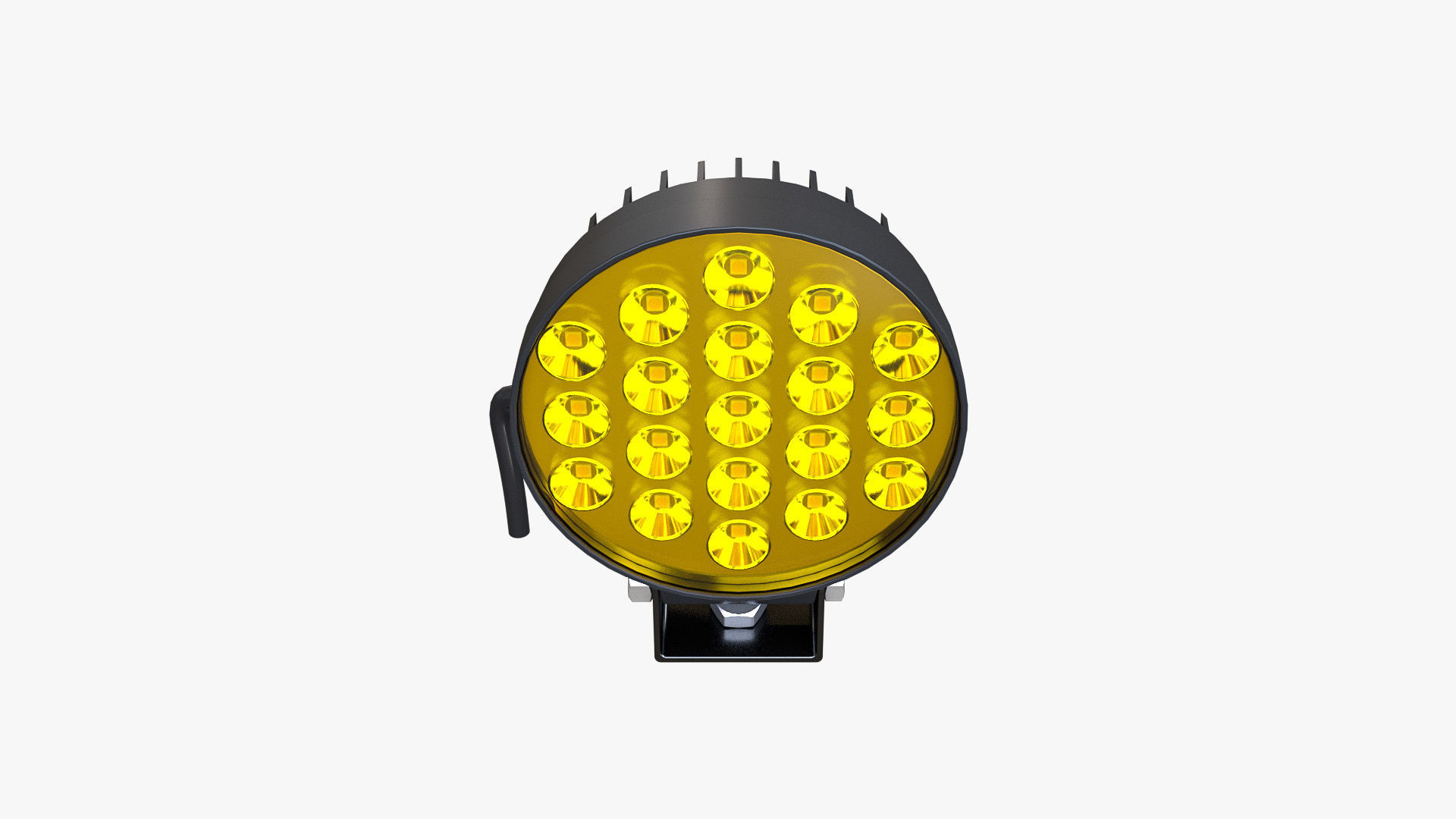 Circular Amber LED Light Bar 3D model_5