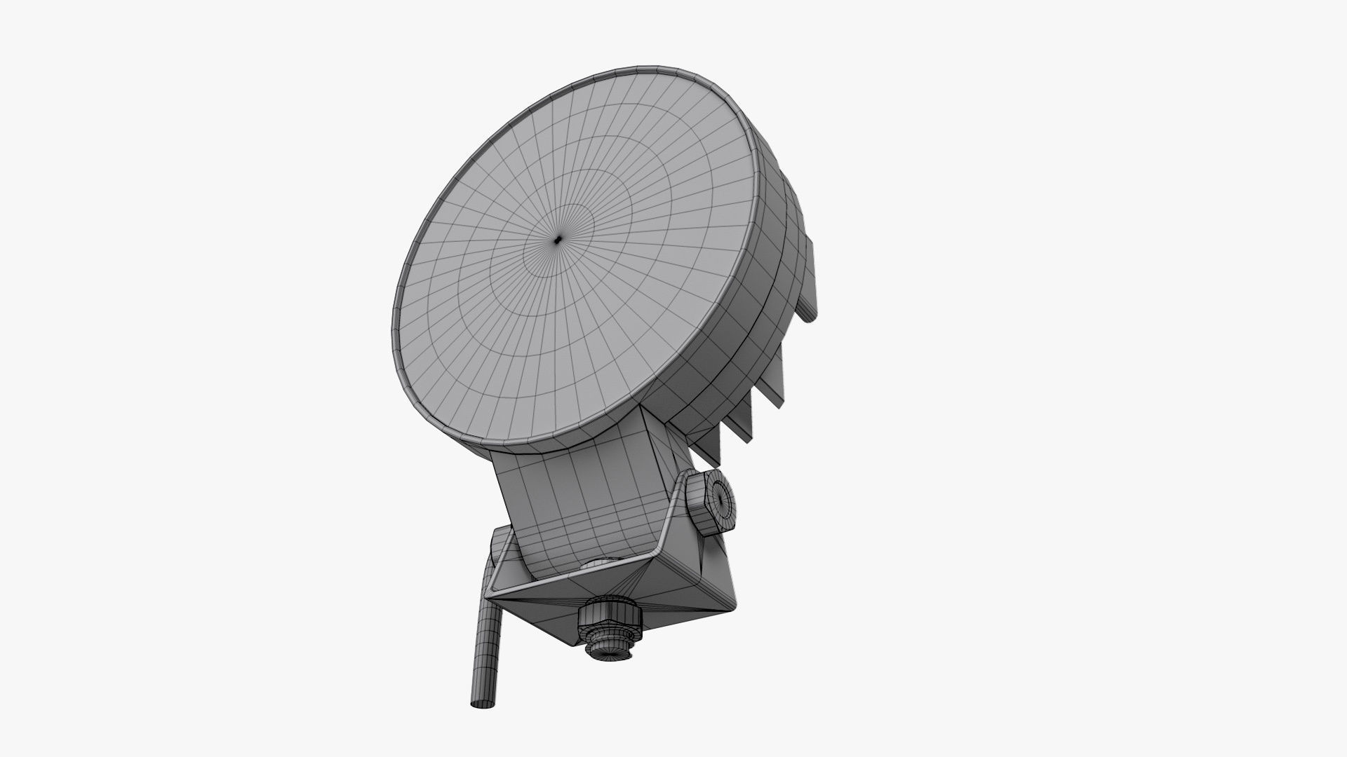 Circular Amber LED Light Bar 3D model_12