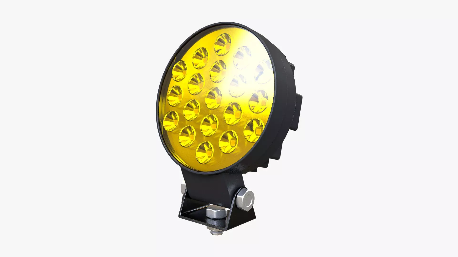 Circular Amber LED Light Bar 3D model_0