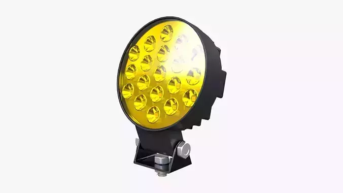 Circular Amber LED Light Bar 3D model Circular Amber LED Light Bar 3D model
