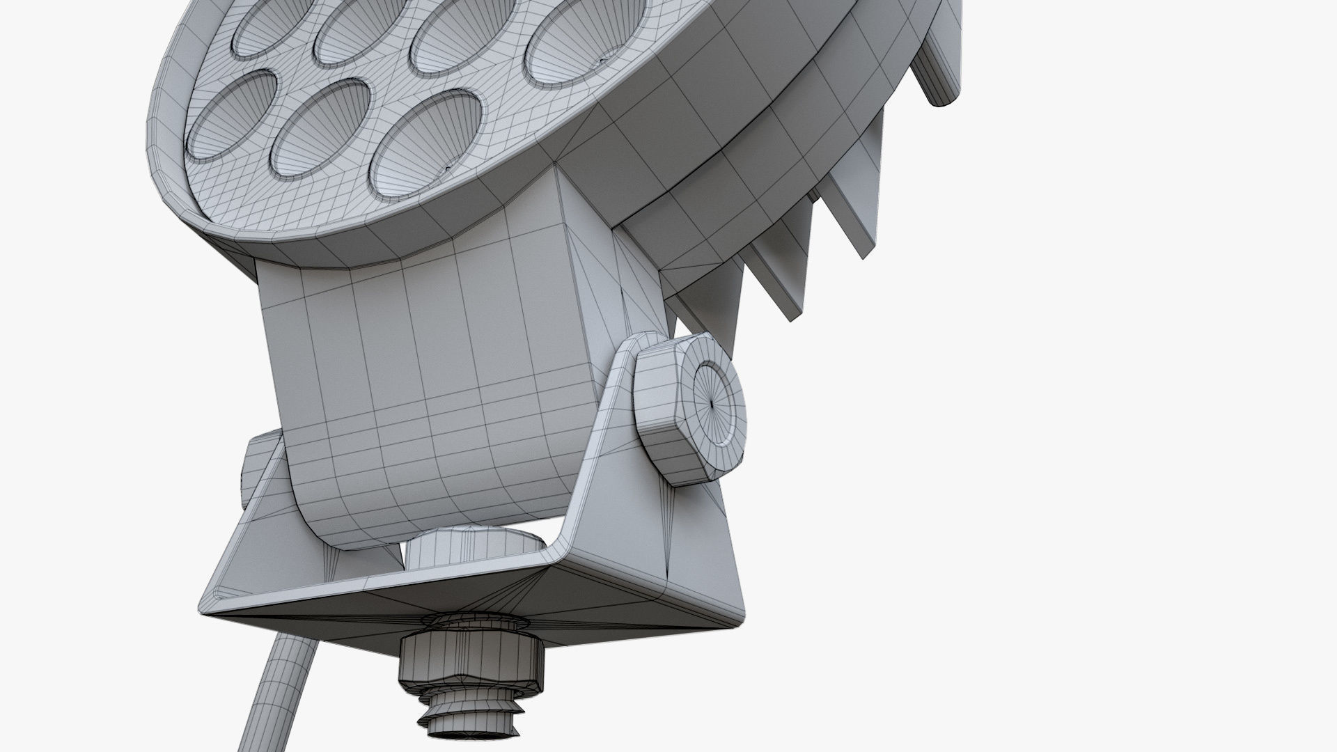 Circular Amber LED Light Bar 3D model_16