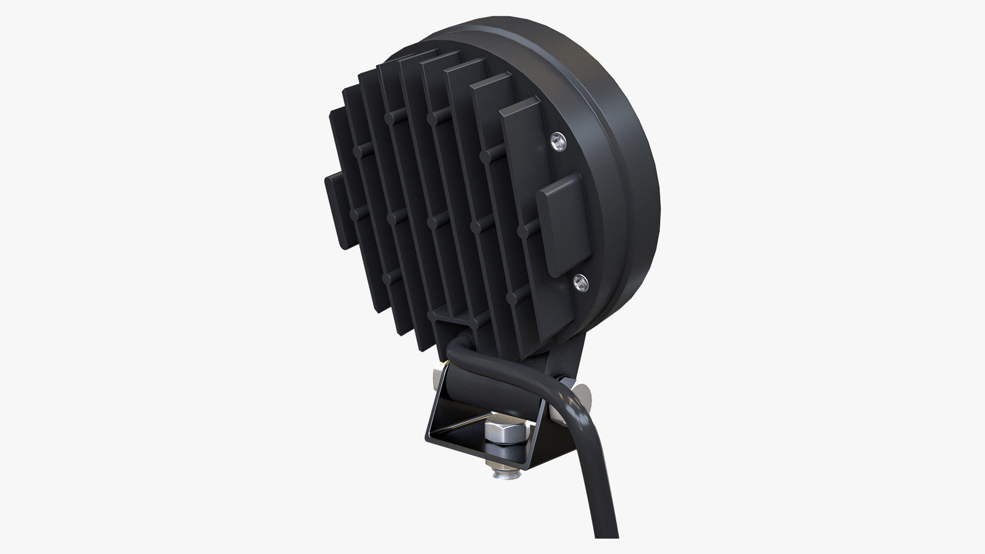 Circular Amber LED Light Bar 3D model_1