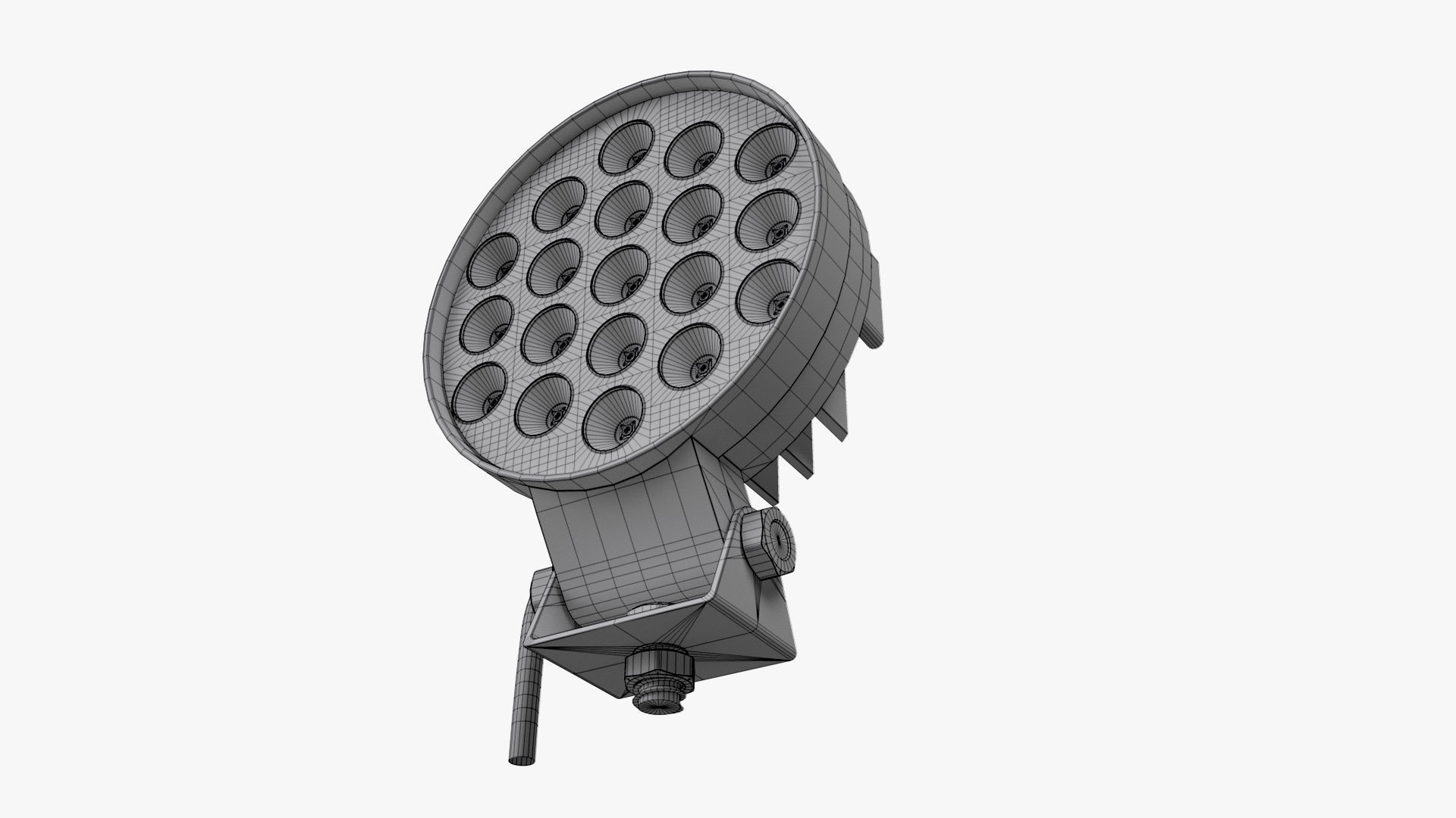 Circular Amber LED Light Bar 3D model_13