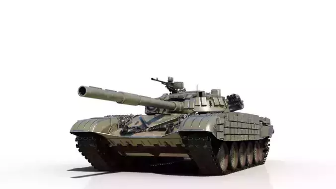 PBR 2 coatings  T-72 main battle tank T72AV MBT Low-poly 3D model