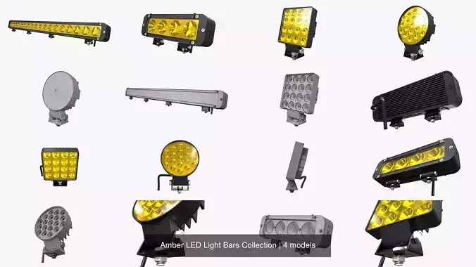 Amber LED Light Bars Collection