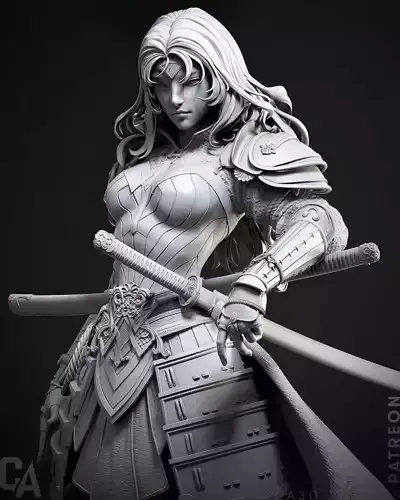 Samurai Wonder Woman 3D Print 3D print model