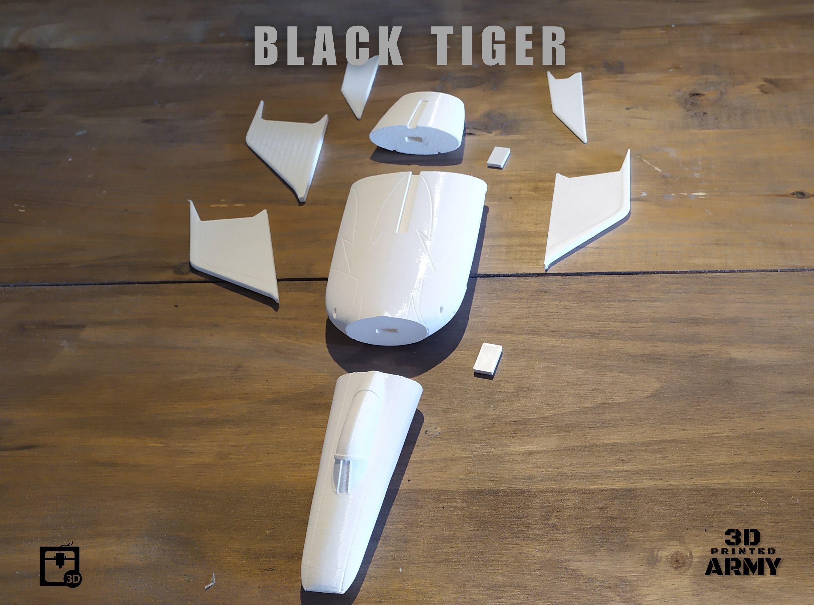 Cosmo Black Tiger  - Space battleship Yamato - STL files 3D print model_9