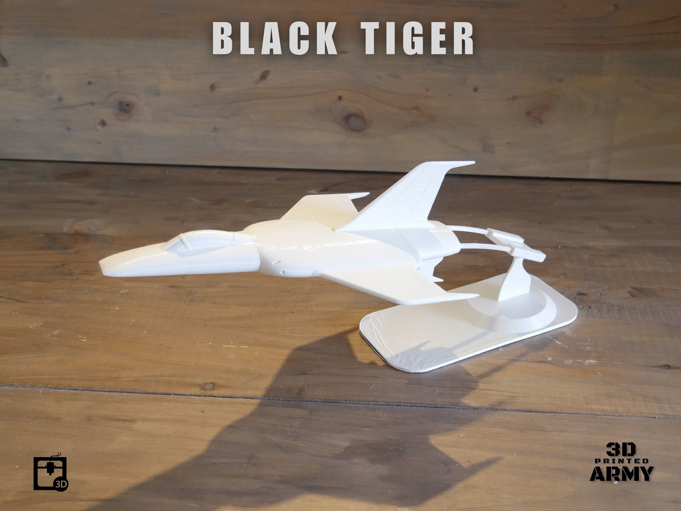 Cosmo Black Tiger  - Space battleship Yamato - STL files 3D print model_7