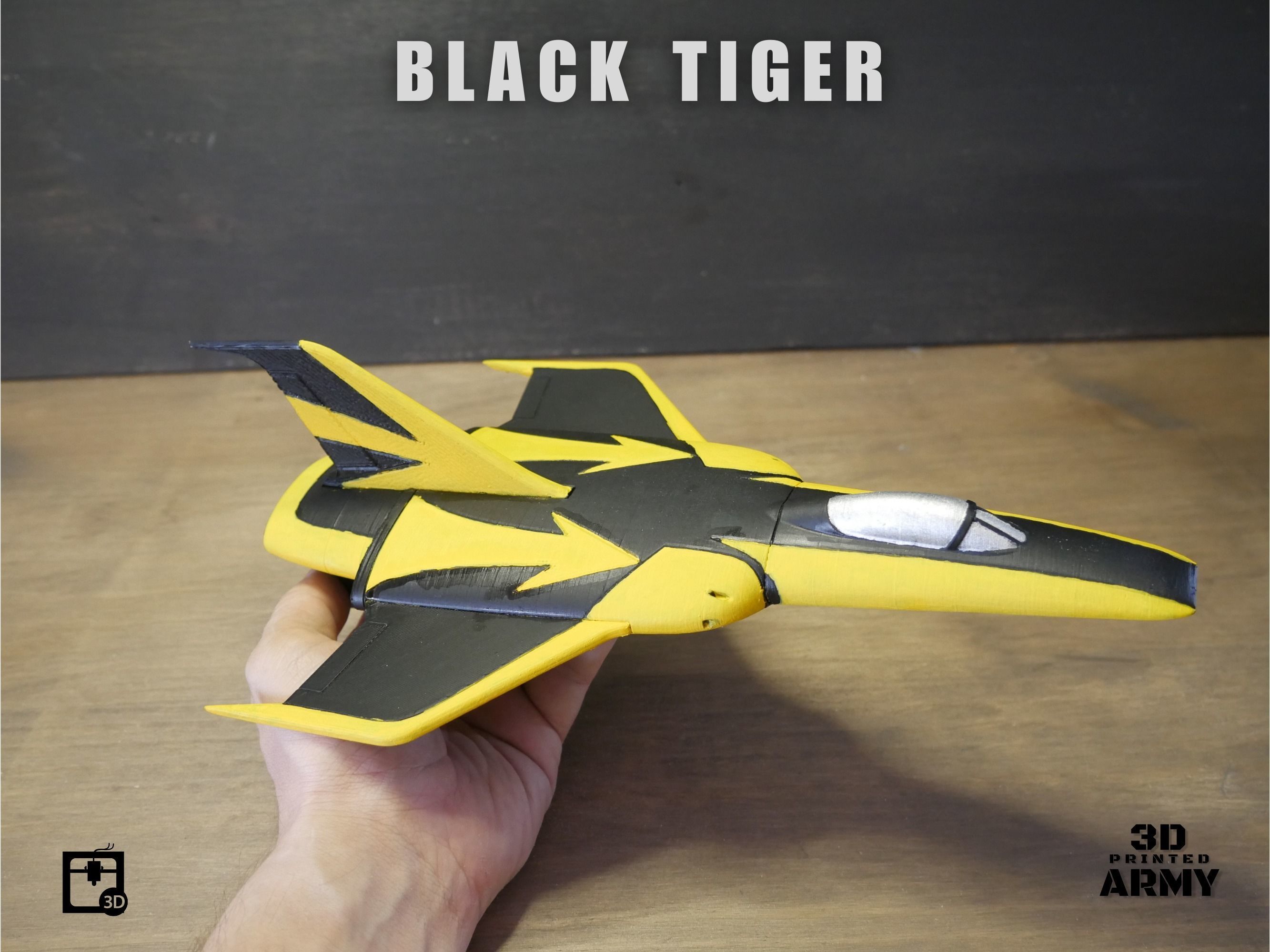 Cosmo Black Tiger  - Space battleship Yamato - STL files 3D print model_4